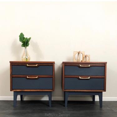 SOLD Mid Century Modern Bedside Tables 