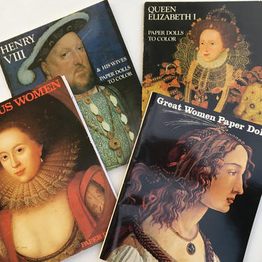 Vintage Paper Doll Famous Historical Women, Bellerophon Books, Educational Coloring Book, Women's History 