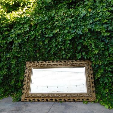 Antique Victorian late 1800's / early 1900's Carved Wood Mirror