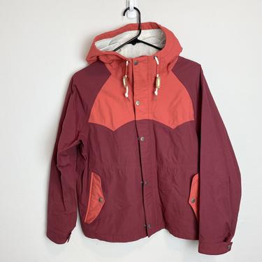 POLER Birch Jacket Women’s Size Large Raincoat Camp Vibes Coral Red Orange