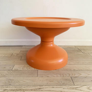 1960s Orange Rocchetto Table by A &amp; P.G. Castiglioni for Kartell