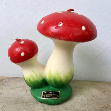 Vintage Mushroom Candle, Kameyama Candle Japan, Red Mushrooms, Mushroom Lover 