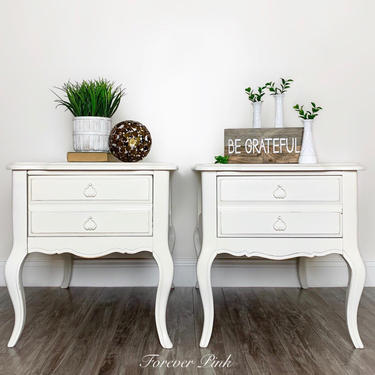 Vintage French Provincial Nightstands - Matching End Tables 