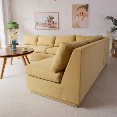 Butterscotch Reupholstered Sectional Sofa