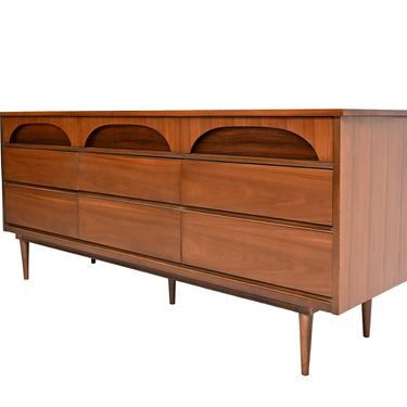 Rosewood Walnut Dresser Credenza Mid Century Modern 