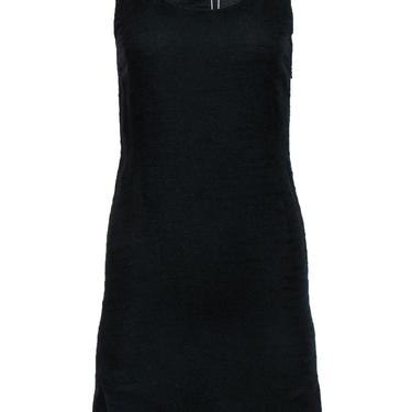 Halston Heritage - Black Textured Silk Blend Tank Dress Sz 0