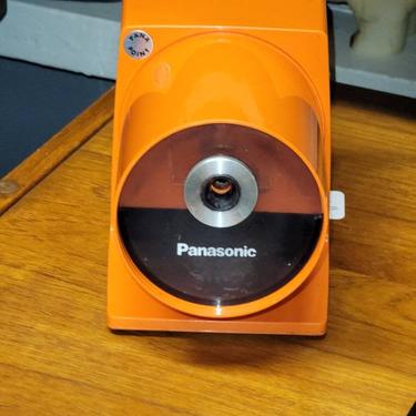 Beautiful 60s Atomic Orange Panasonic PanaPoint Pencil Sharpener 