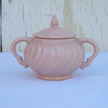 Pink Franciscan Sugar Bowl / Franciscan Ware Small Ceramic Bowl and Lid/ Pink Coronado / California Pottery /Pink Pottery Small Bowl 