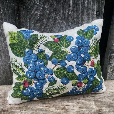 Small Blueberry Pillow -- Small Blueberry Sachet -- Vintage Sachet -- Sachet Vintage -- Small Sachet -- Decorative Sachet - Blueberry Pillow 