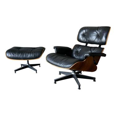 Eames Rosewood 670 Lounge Chair and 671 Ottoman, ca. 1971