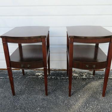 Pair of Mahogany Nightstands End Side Tables 1664