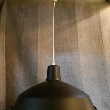 16 In. Plug-In Matte Black Indoor Pendant Light