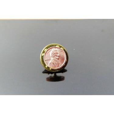 Vintage Miniature Penny Tie Tack Pin(2) - 5/16&quot;Ø - 2 Available - EXC CONDITION by TheFeatheredCurator
