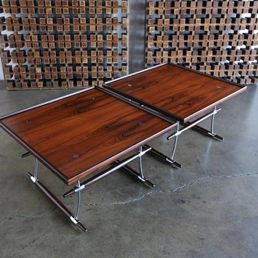 Jens Quistgaard Rare Pair of Rosewood Tables for Nissen Denmark, 1960