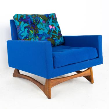 Adrian Pearsall for Craft Associates Model 2406-C Mid Century Sleigh Leg Lounge Chair - mcm 