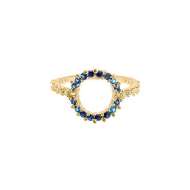 Blue Sapphire Circle Ring