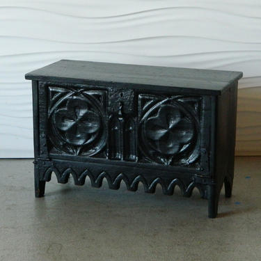 HA-16254 Carved Wooden Chest