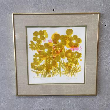 Weidman Signed &amp; Framed &quot;Spring&quot; Lithograph
