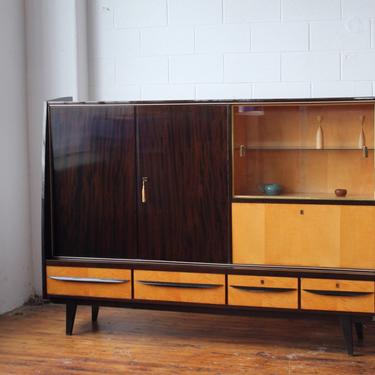 West German Free Standing Wall Unit with a Drop Front Bar 