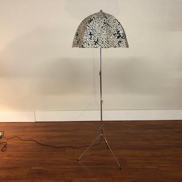 Height Adjustable Patterned Umbrella Floor Lamp by George Kovacs 