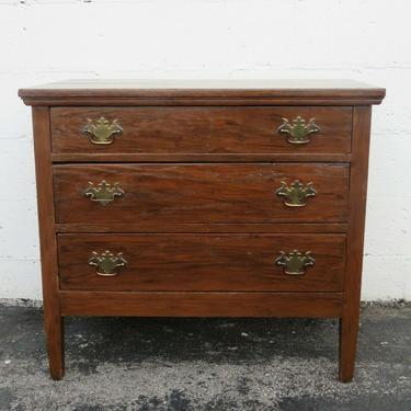 Victorian Early 1900s Oak Large Nightstand Side End Table Small Dresser 2236