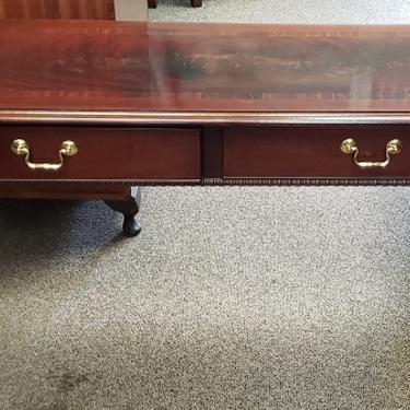 Item #KS10 Mahogany Console Table with Two Drawers by Thomasville