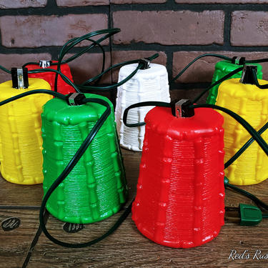 String of Plastic Tiki Bamboo Colorful Patio/Camp Lantern Lights 