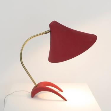 Louis Kalff Diabolo Red Table Lamp for Philips 