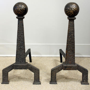 Pair of Studio Made Andirons 1950s - SOLD