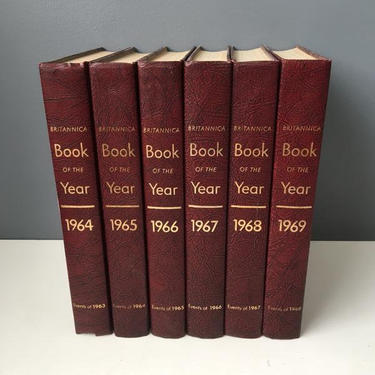 1960s Encyclopedia Britannica Book of the Year - birthday gifts for vintage humans 