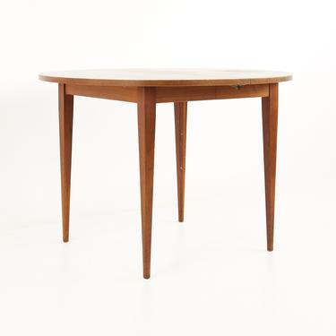 Norman Cherner for Plycraft Mid Century Walnut Round Expanding Dining Table - mcm 