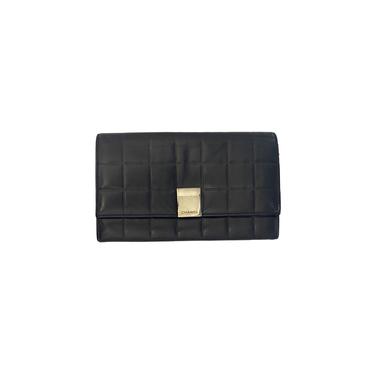 Chanel Black Logo Flap Wallet