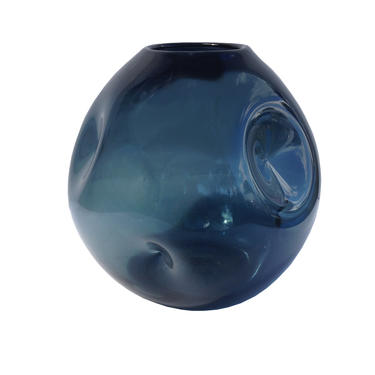 1950s Aquarium 949-L Blenko Charcoal Glass Vase Mid Century Modern 