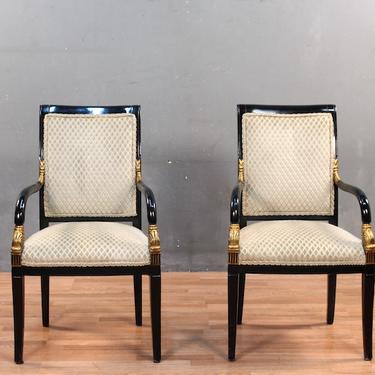 Hollywood Regency Lacquer &amp; Lattice Armchair – ONLINE ONLY
