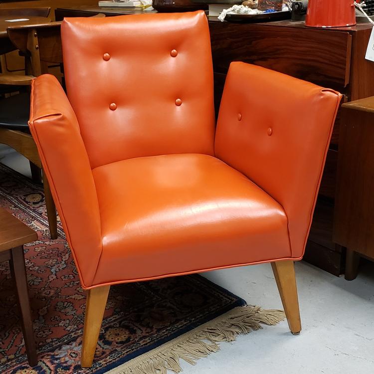 Fantastic Mid-century Modern Orange Arm Chair