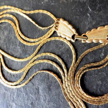 Goldette Multi-strand Flat Chain Necklace 