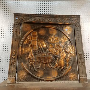 Vintage Cast Iron Victorian Fireplace Surround and Summer Cover