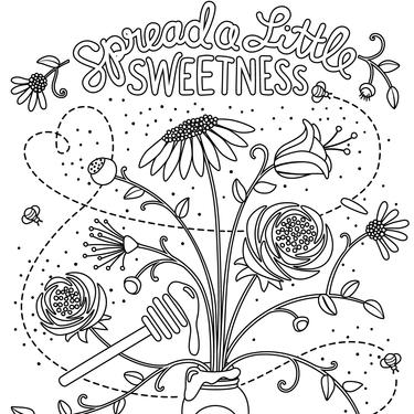 FREE! Spread a Little Sweetness Coloring Page