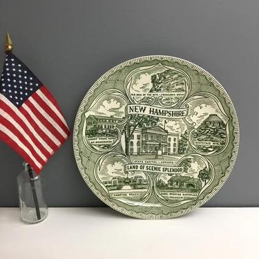 New Hampshire state souvenir plate - vintage USA travel 