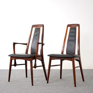 6 &quot;Eva&quot; Rosewood Dining Chairs, by Niels Koefoed - (D859) 