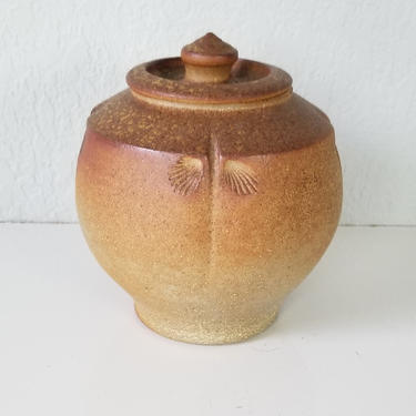 1990s Studio Pottery Jar With Lid 