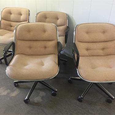 Set Four (4) Vintage Herman Miller Pollock Arm Swivel Desk Chairs