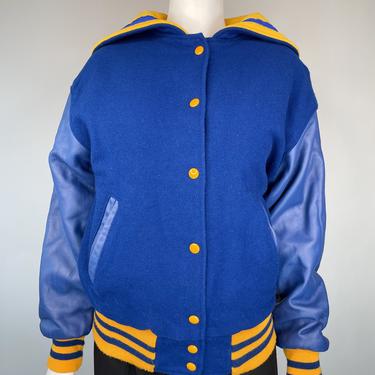 80's Blue & Gold Letterman Jacket