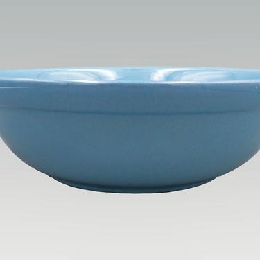 Denby Pottery Colonial Blue Pasta Serving Bowl | Vintage British Pottery Serveware Round Turquoise 11 Inch 90s Dinnerware 