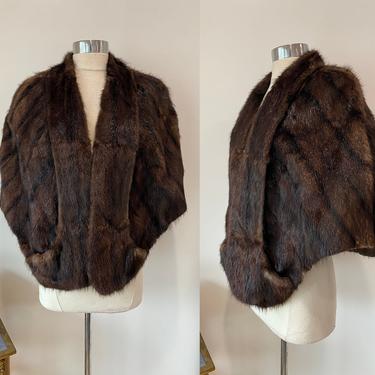 1950's Daniel S. Laub Mink Fur Stole Wrap / Vintage Mink Wrap / Mid Century Fur / One Size Fits Most 