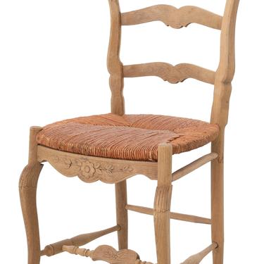 Vintage Wood Frame Chair w/ Straw Seat