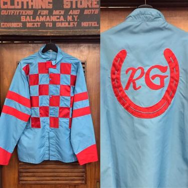 Vintage 1960’s “Jockey Top” Checkerboard Jacket, Horse Derby, Jockey, Vintage Athletics, Custom Vintage, Vintage Clothing 