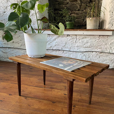 Mid century coffee table Danish modern salt bench 