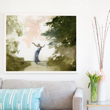 The Clearing . extra large wall art . horiztonal / landscape giclee print 