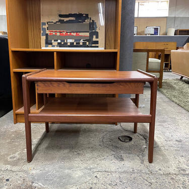 Refinished Teak Side Table / Storage